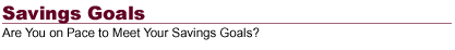 Savings Goals